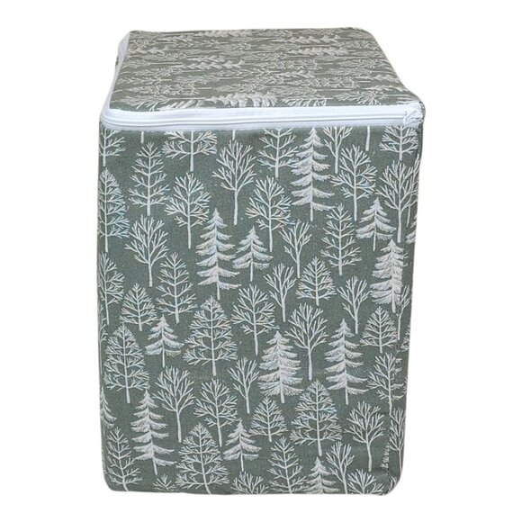 Cuddl Duds Queen Sheet Set Heavyweight Flannel Warm Brushed Cotton Green Trees - Picture 5 of 9